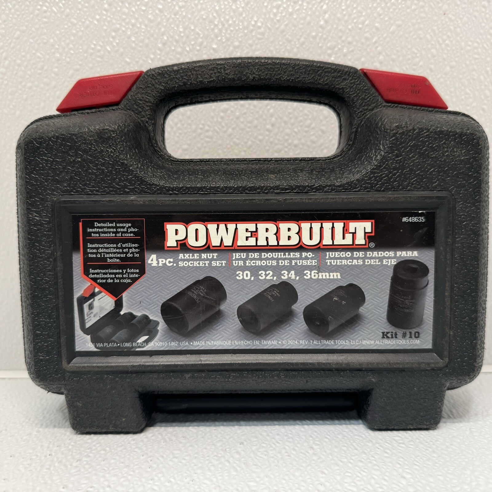 Powerbuilt 4 Piece Axle Nut Socket Set 648635