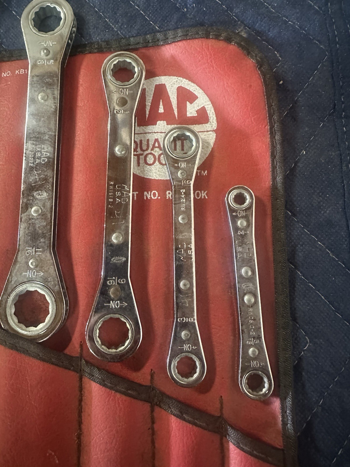 Mac Tools Wratcheting Wrenches 7/8”-1/4” Set No. RBW50k Plus Extras