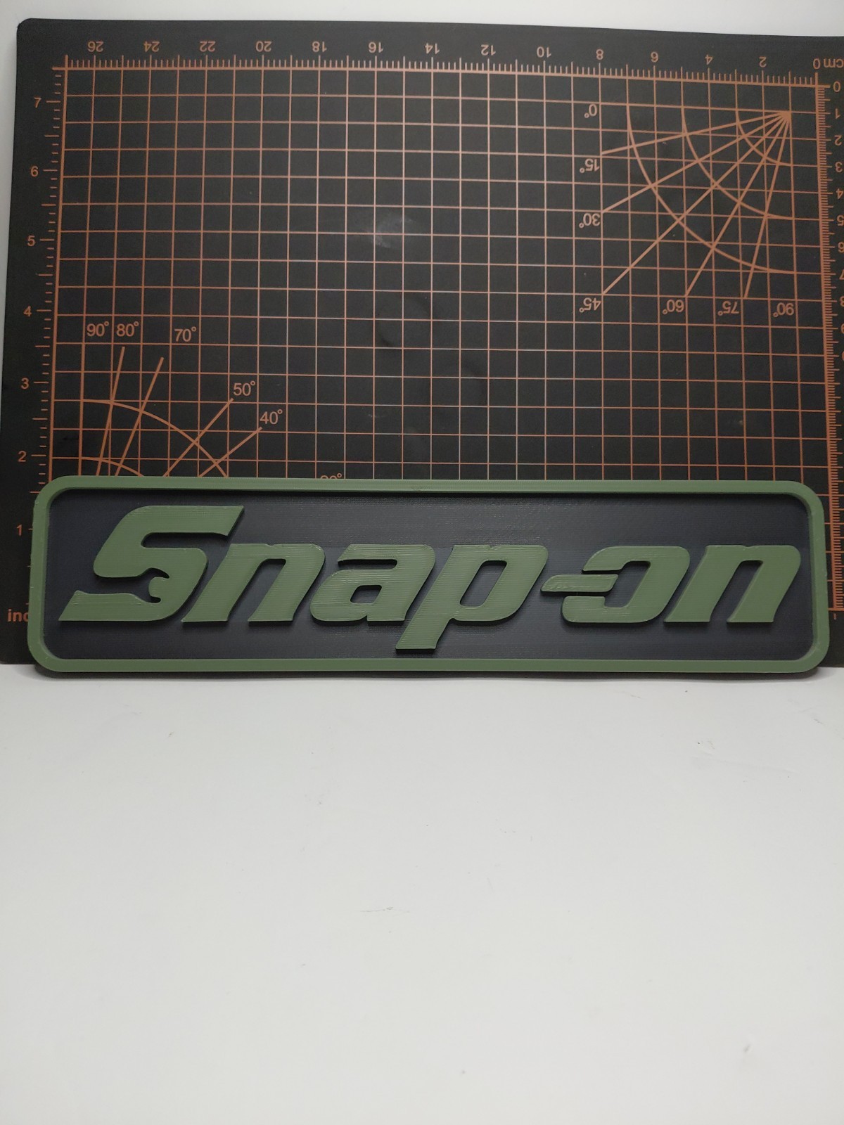 3D Printed Snap-On Tools Wall Art Sign Logo Display Tool Box MAGNET Army Green