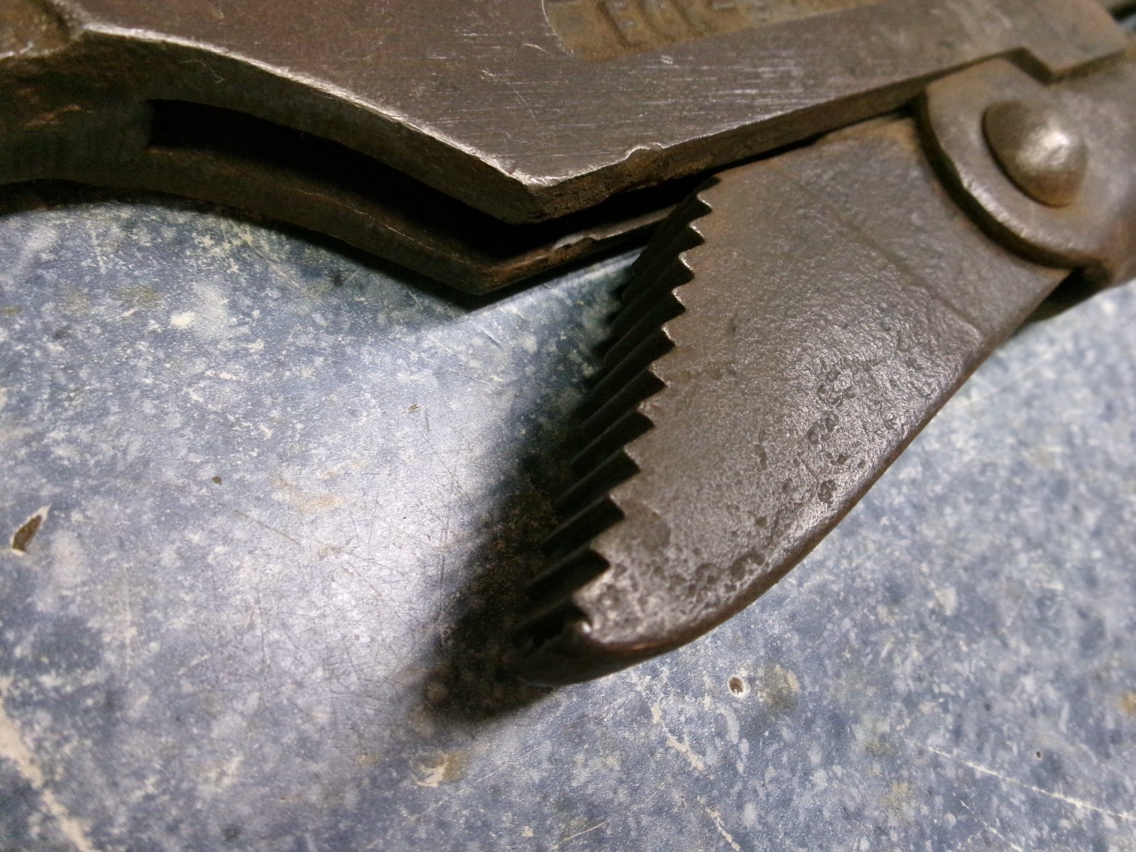 VIntage D.R.G.M. 21″ German Adjustable Pipe Wrench