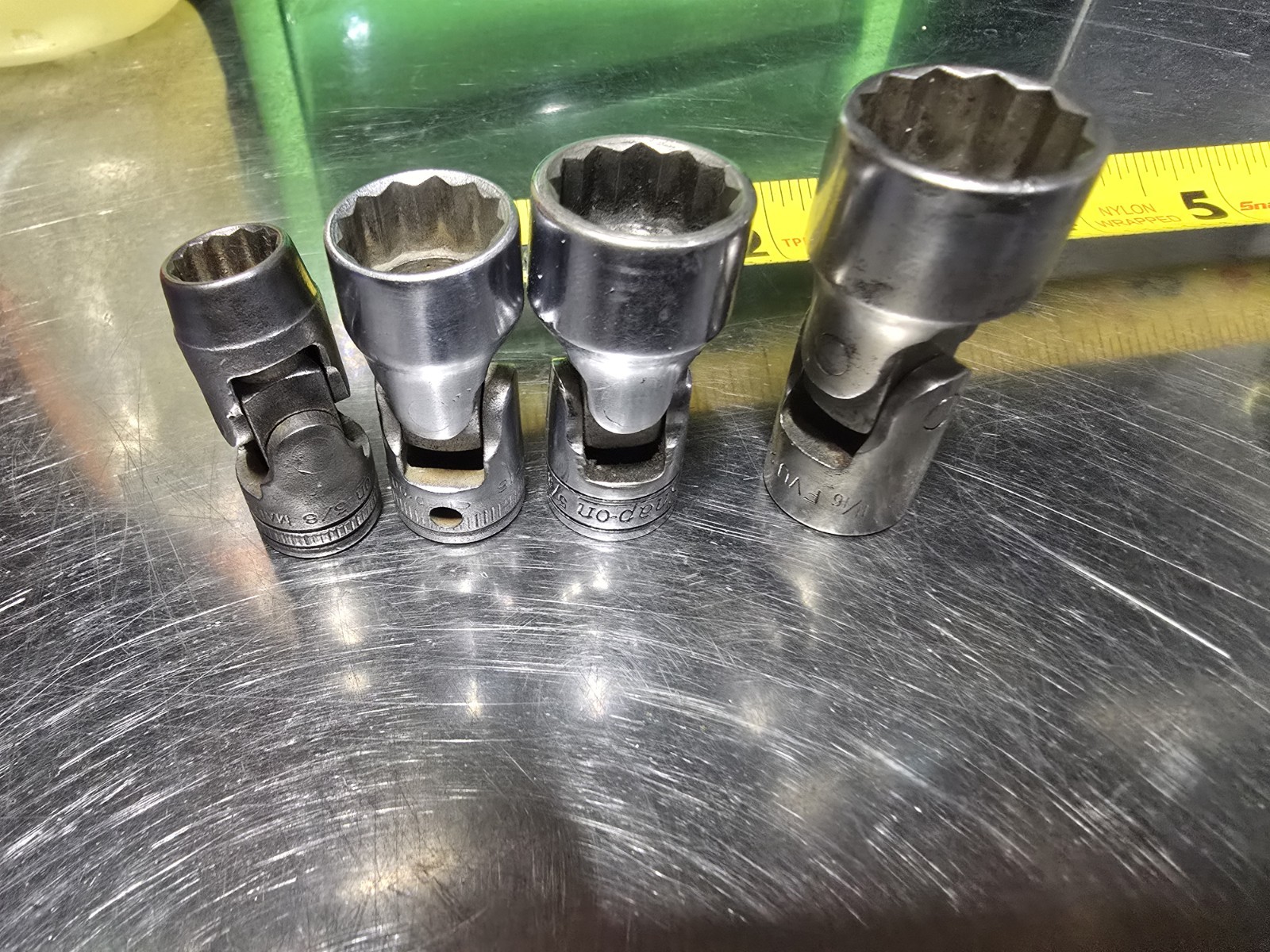 Snap On Tools 3/8 Drive 12 Point SAE Swivels. Excellent Condition. Not A Set