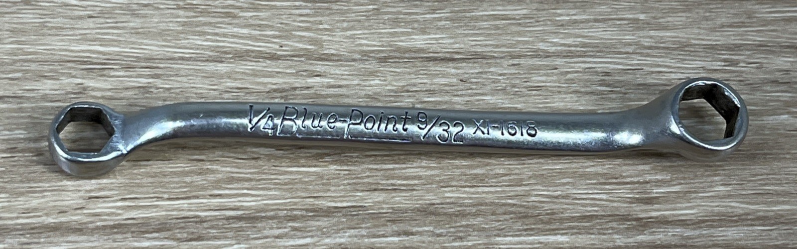 Blue-Point 1/4″ & 9/32” Box End Combination 6-Pt Hand Wrench X1-1618 Vintage
