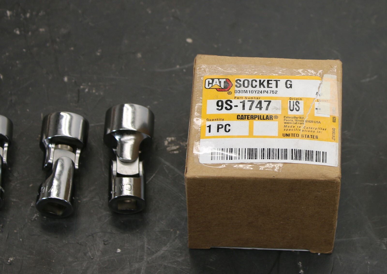 CAT Caterpillar 9S-1747 7-pc Universal Swivel Socket Set 3/8″ – 3/4″ 12-Pt