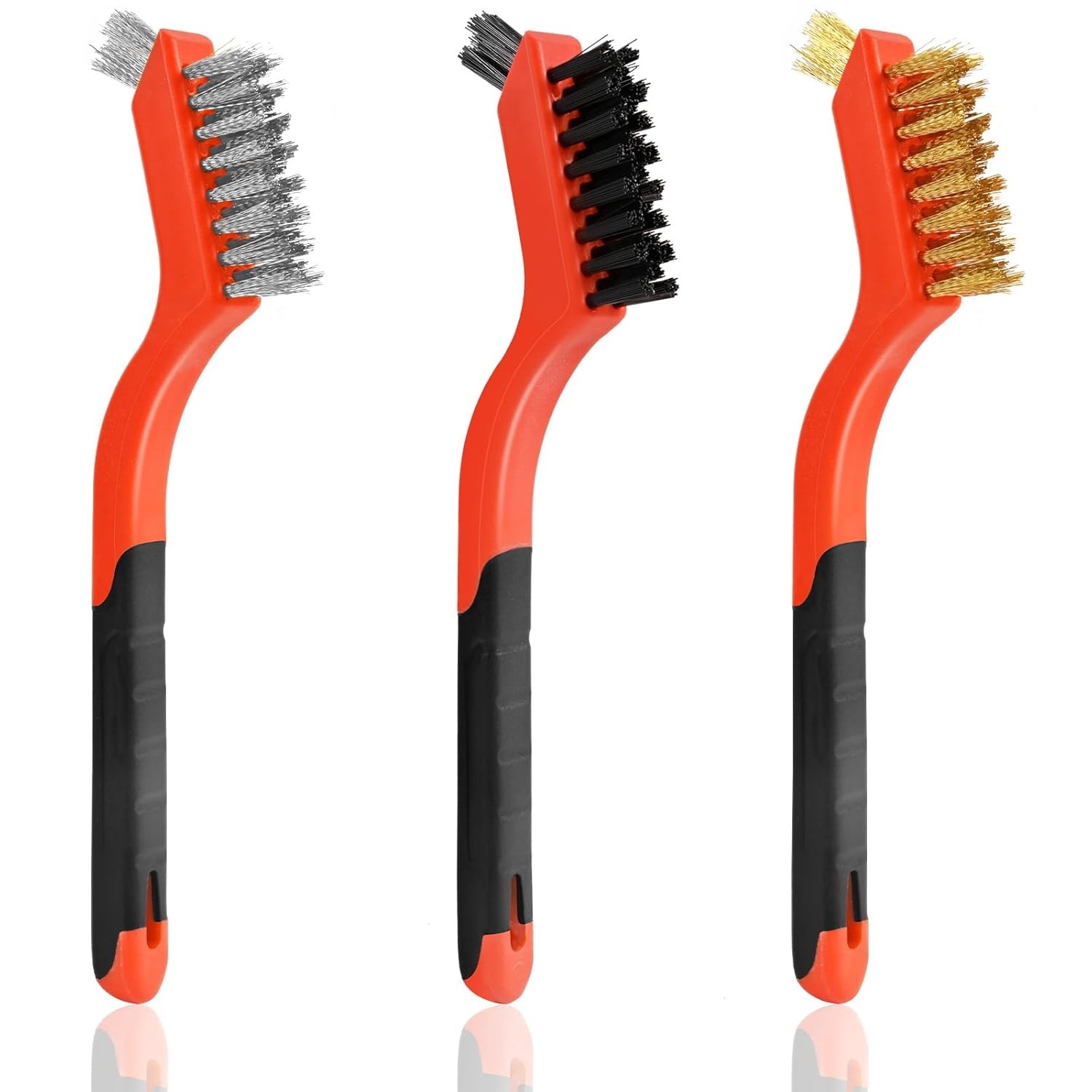 3pcs Wire Brushes for Cleaning Rust, Upgrade Brush Set -…