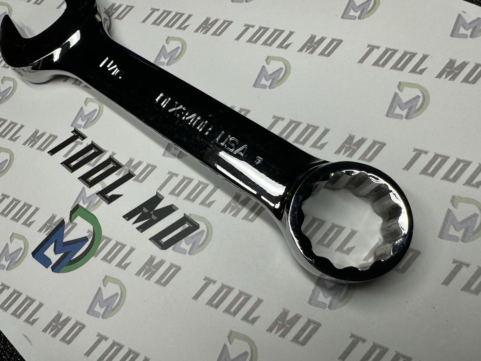 Snap-on Tools USA NEW 1-1/16″ SAE SHORT Length Chrome 12PT Combo Wrench OEX340B