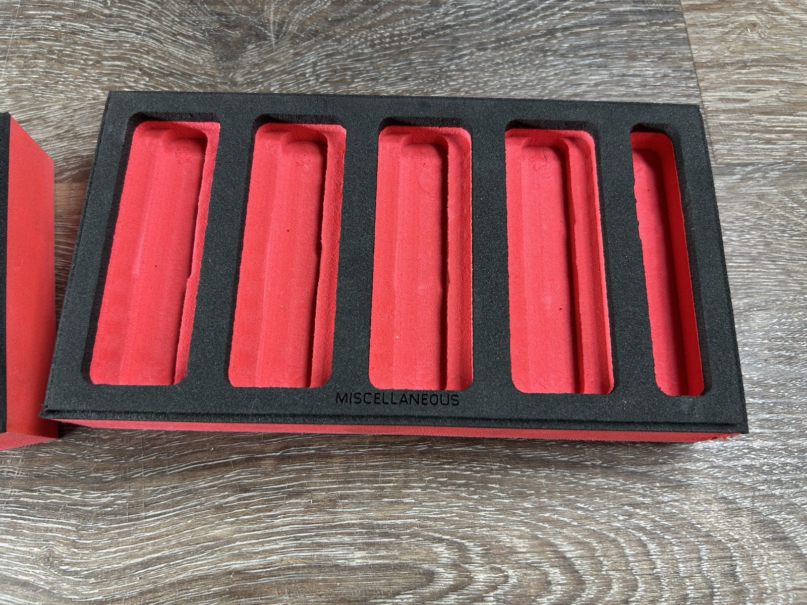 Snap On Red Black Miscellaneous Foam Storage Socket Bit Organizer One Per Order