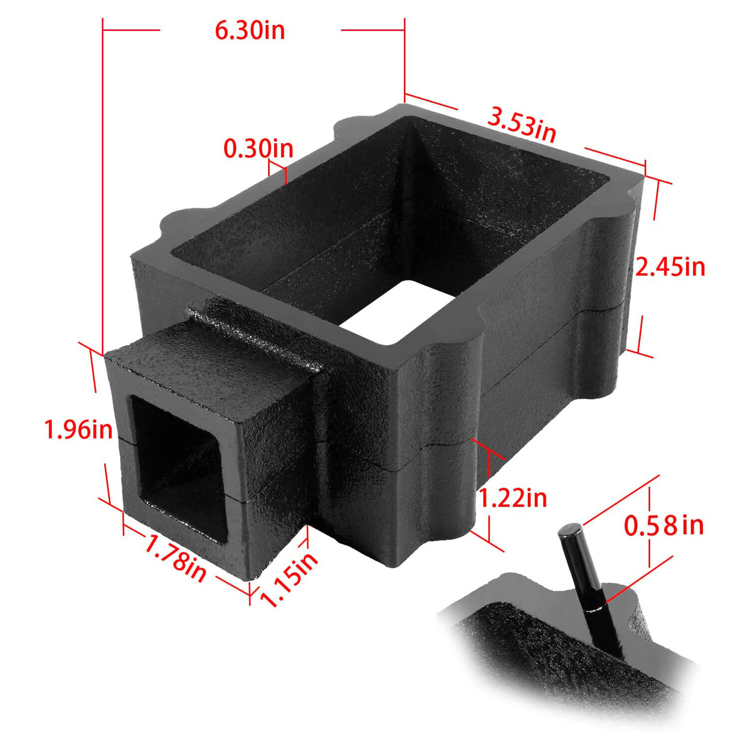 2-Pieces Black Flask Mold Holder for Sand Casting Metal, Jewelry & Casting Tools