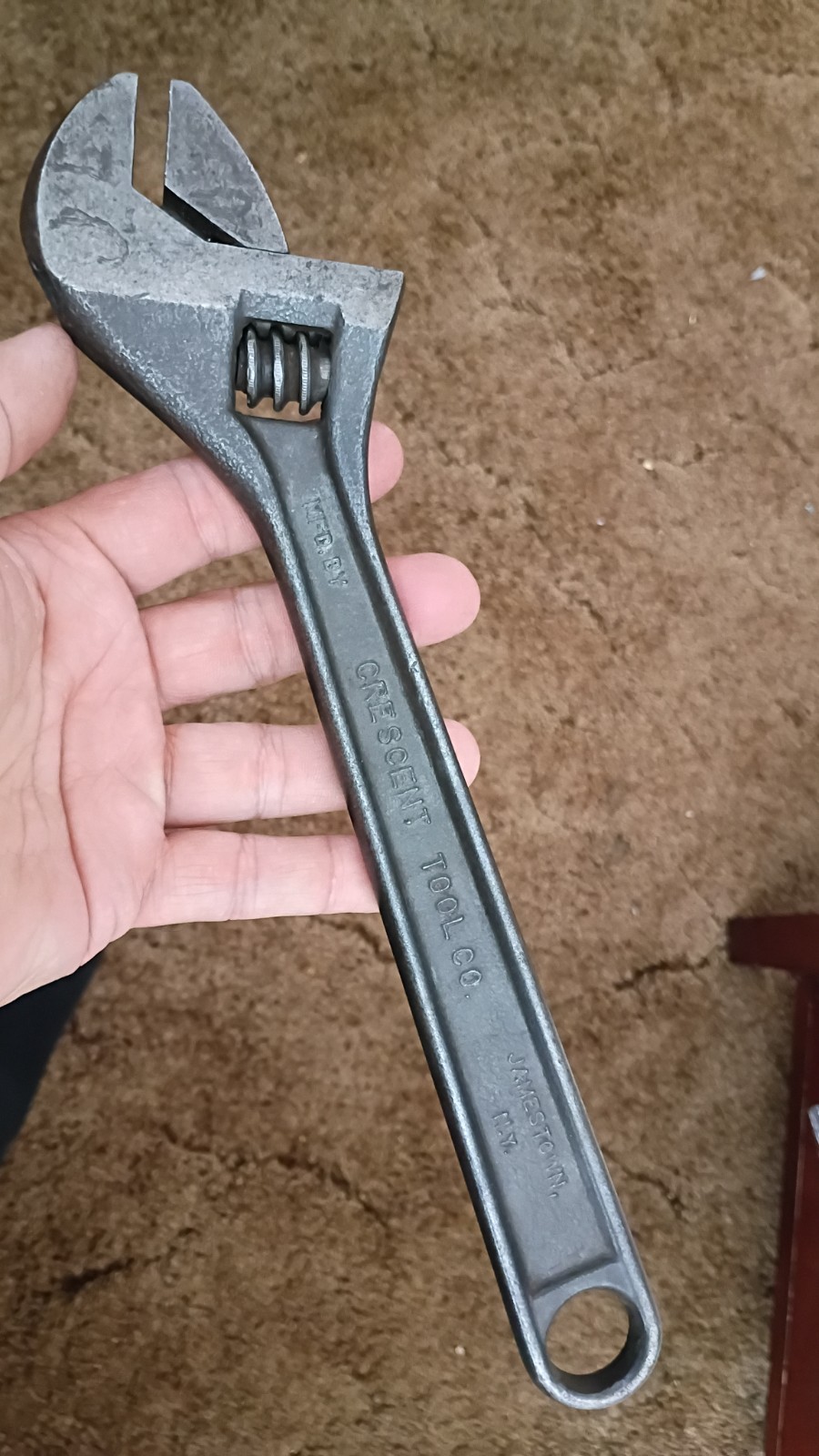 Vintage Crescent 12″ AT112 Adjustable Wrench Jamestown N.Y. USA