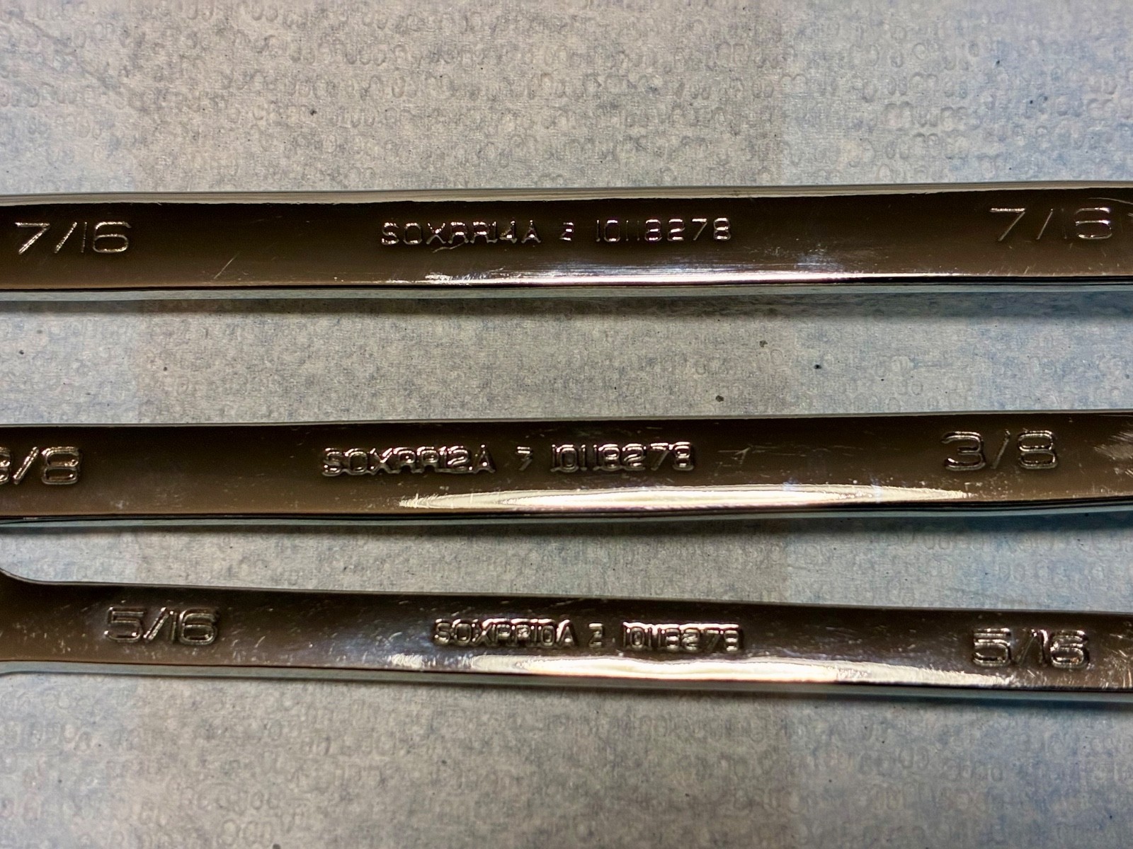 Snap-on SAE Combination Wrench 7pc Set SOXRR SOEX Flank Drive No Initials A&P