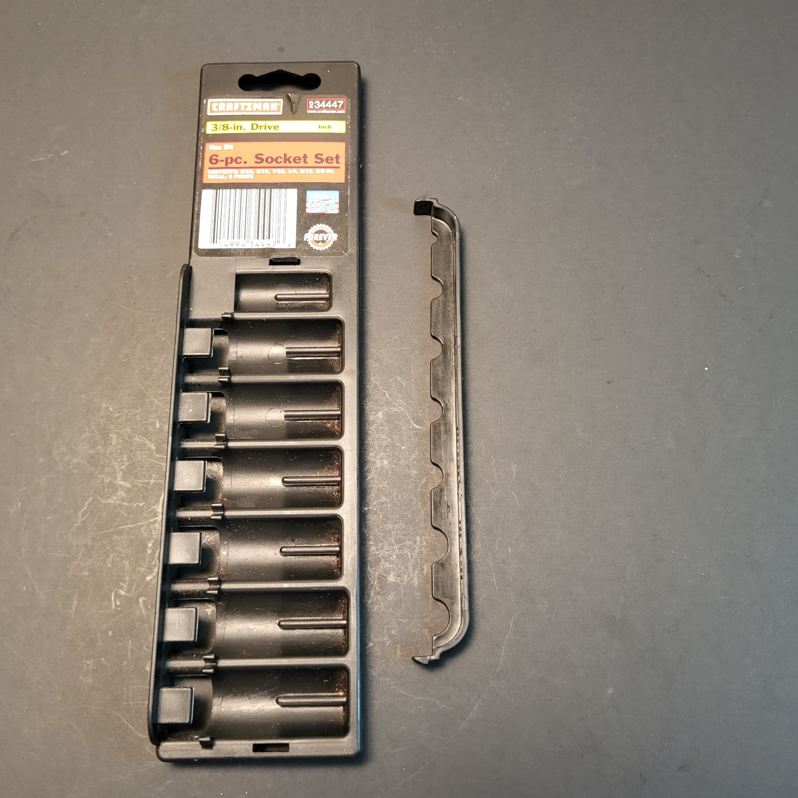 Craftsman USA 6 pc hex socket set 3/8” drive excellent condition 5/32”-3/8” 3444