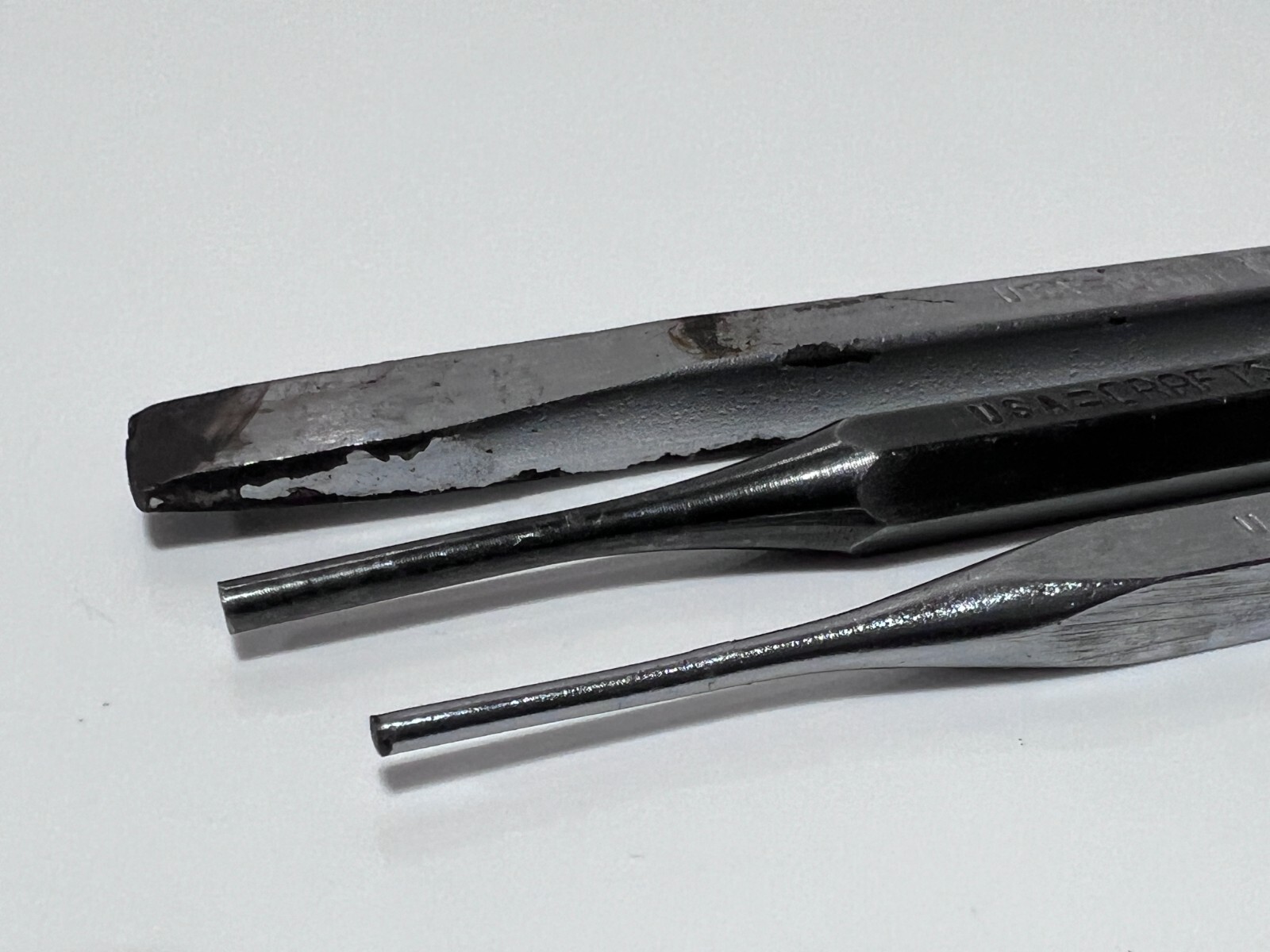 Craftsman Tools USA 3pc Punch Chisel Lot – 42882 Pin, 42972 Chisel, 42883 Punch
