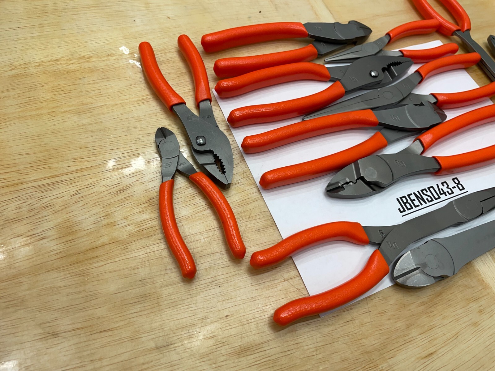 Snap-On Tools USA NEW 12 Piece ORANGE Soft Grip Master Assorted Pliers Lot Set