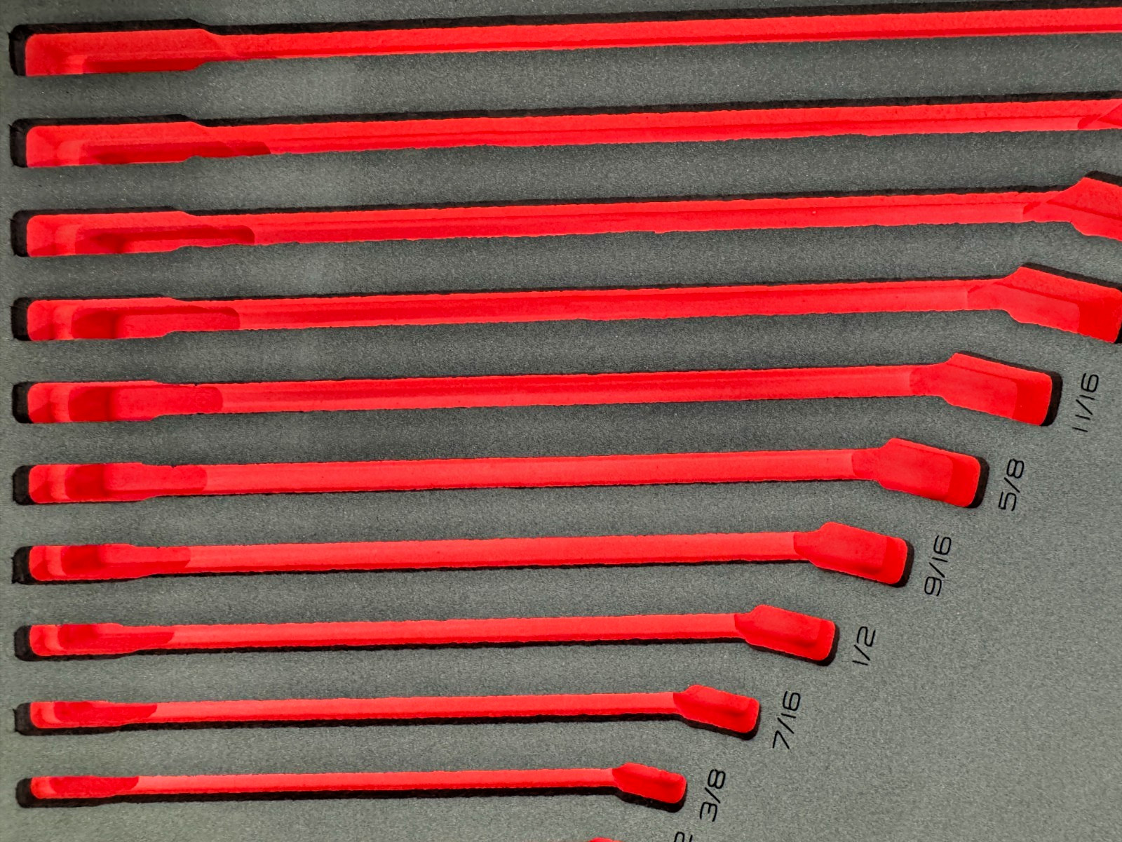 Snap-on Tools NEW RED FOAM ORGANIZER ONLY for 13pc SAE Combo Wrench Set FMWR03BR