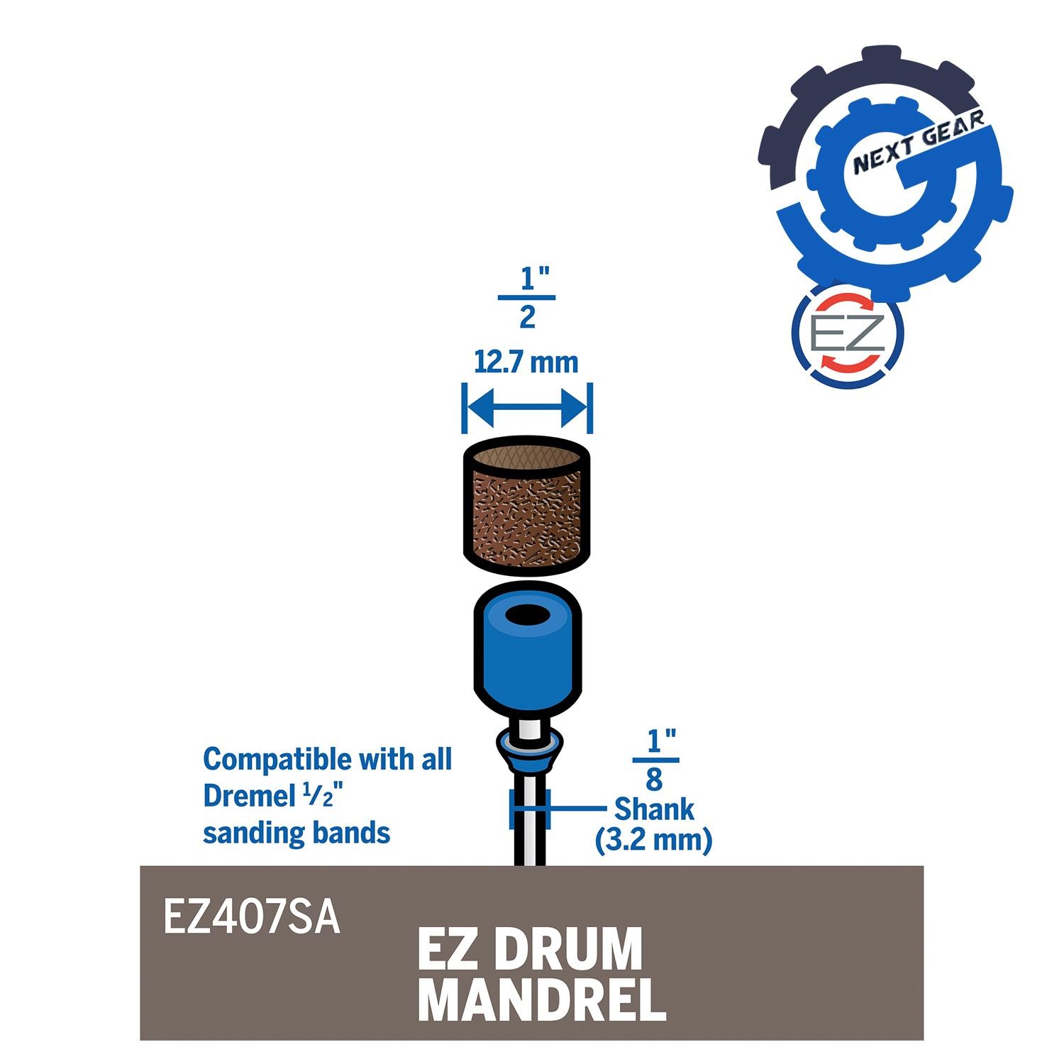 Dremel 2 pack EZ407SA-01 Drum Sanding Band 953 Aluminum Oxide 1/4 Grinding Stone