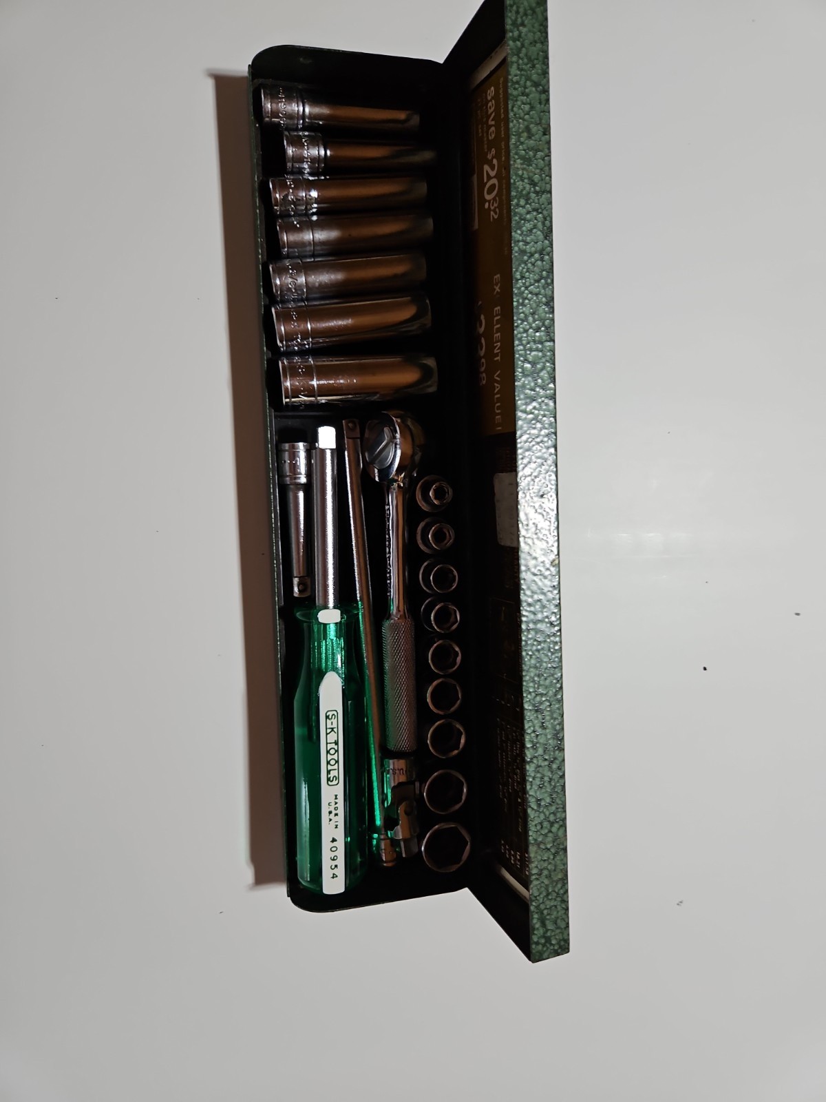 S-K Tools 21 piece socket set NOS
