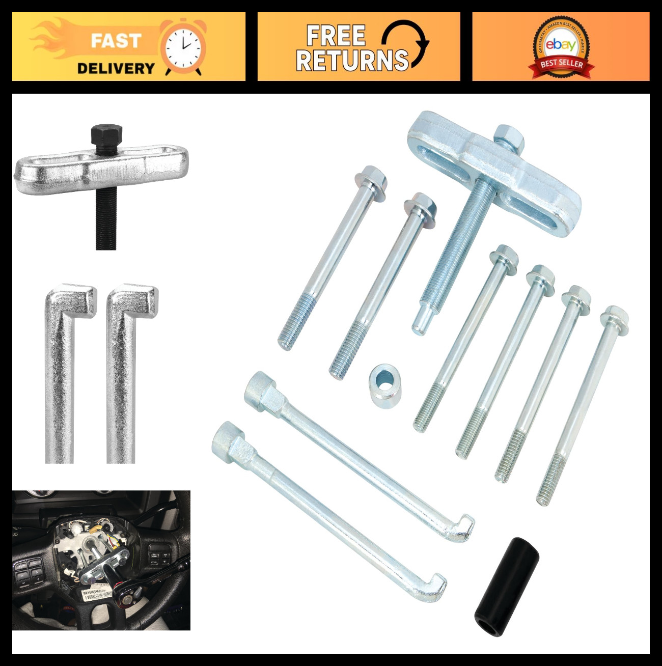 Steering Wheel Puller Set – Universal Tool for Easy Removal & Installation