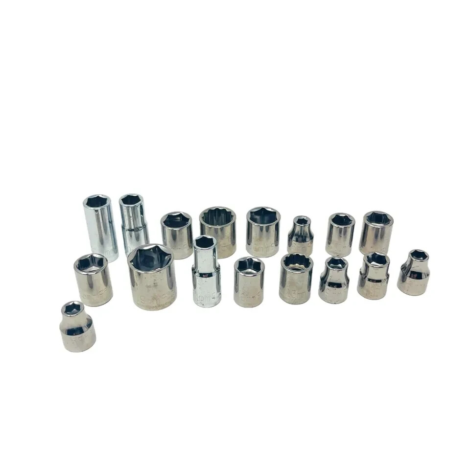 17 Pcs Craftsman 9mm 12mm 13mm 16mm 10mm 11mm 14mm 8mm, Socket Set, Made in USA