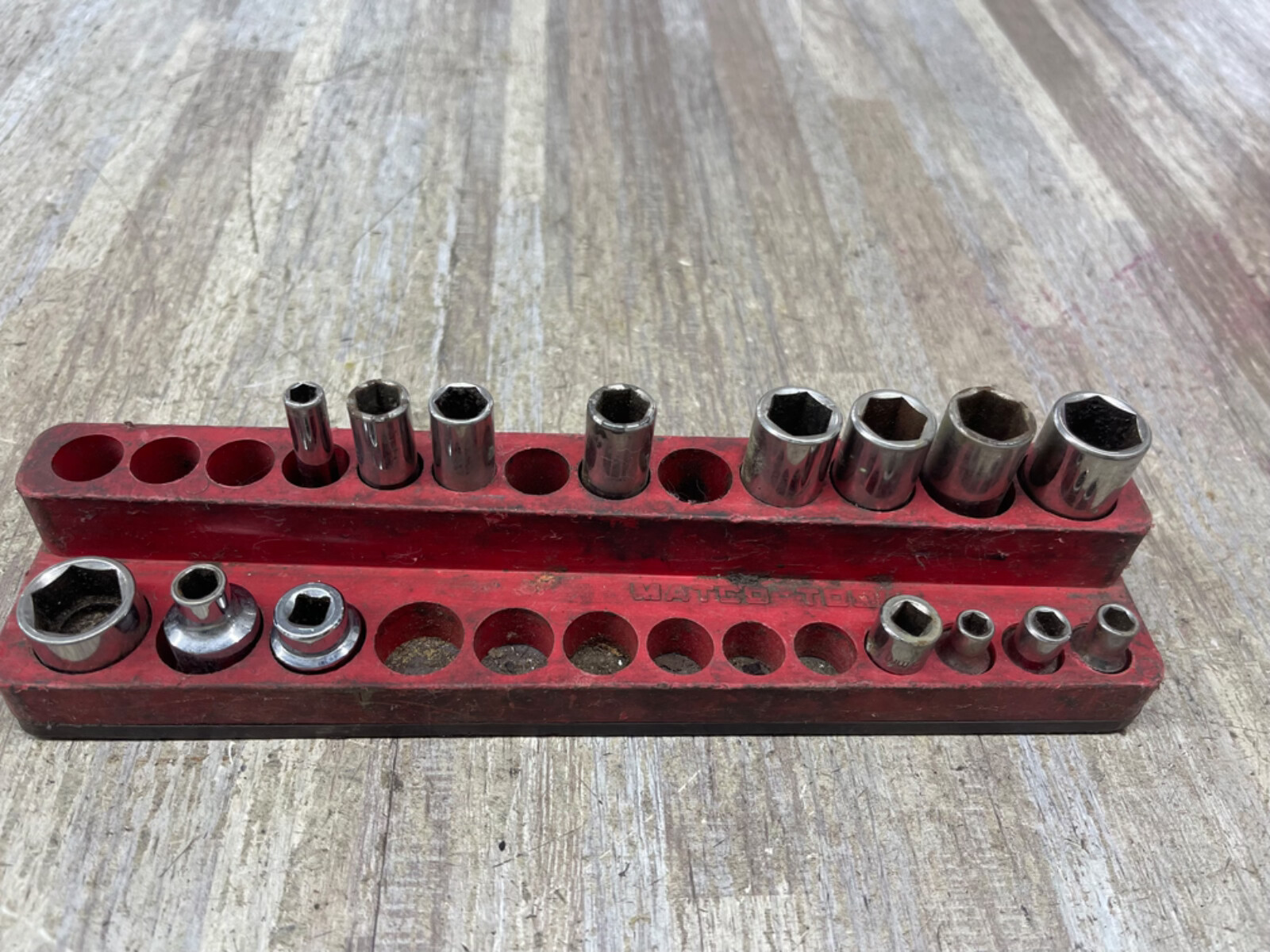 LOT OF 15 PCS Matco Tools Metric Deep Socket W/ 4PC EXTRA IN THR TRAY