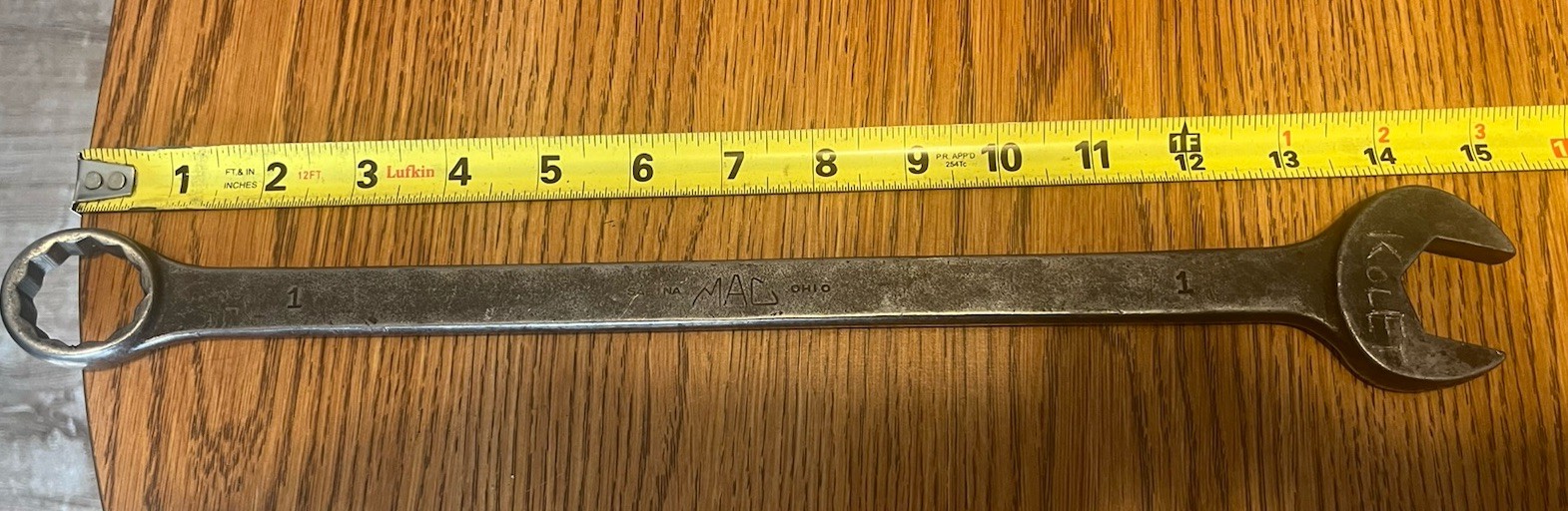 1″ open end box wrench MAC 12pt 15 inches long