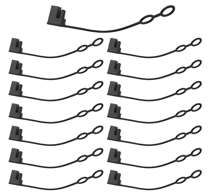 15PCS SAE Waterproof Dust Cap 2 Pin Plug Replacement Connector Protection Cover
