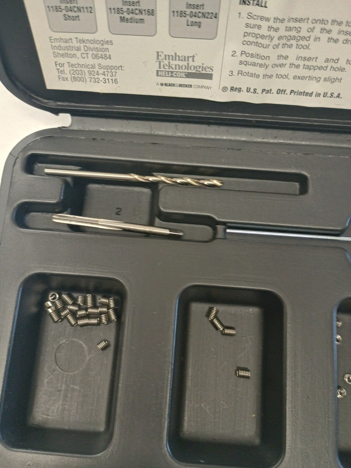Helicoil Set 5401-04 4-40 Missing some heli-coils see pictures