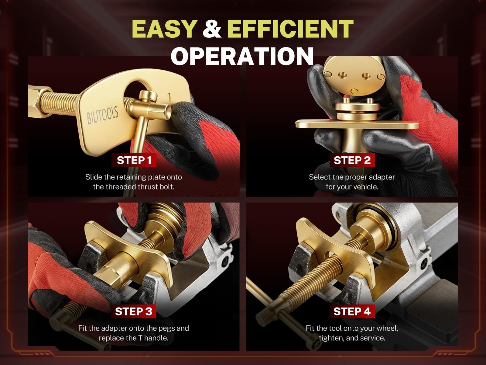 Heavy Duty Brake Caliper Compression Tool – 22 Piece Set for Disc Brake Pad Repl