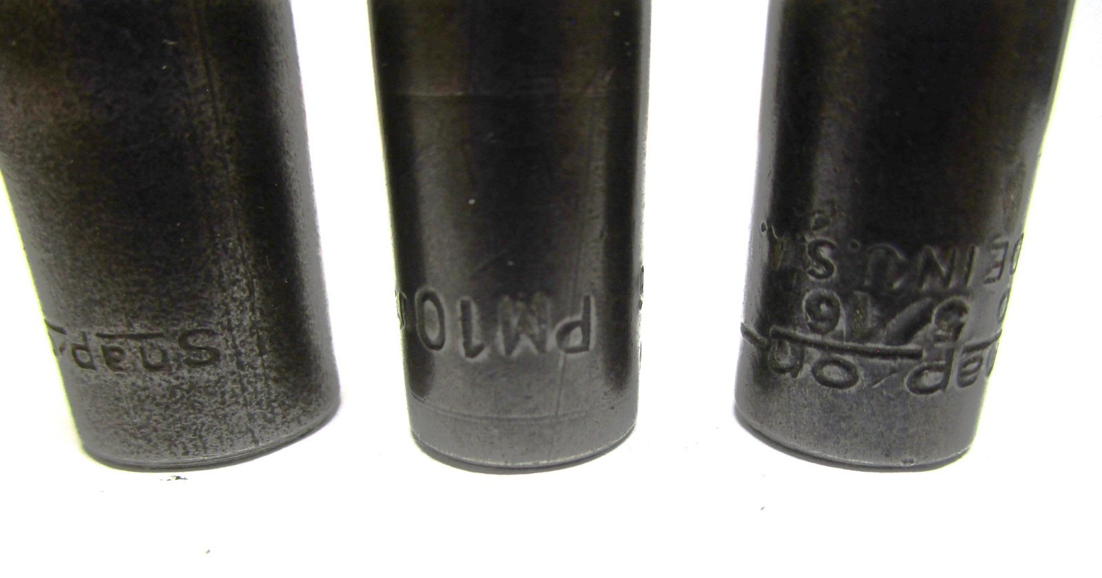 Snap-on USA 1/4″ Drive 3/8″ PM12 & (2) 5/16″ PM10 6pt Shallow Sockets Vintage