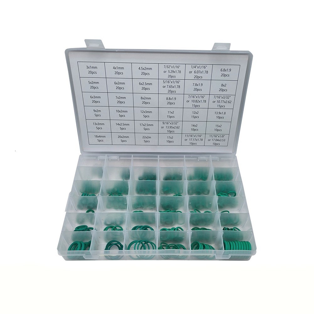 For Green Nitrile O Ring Kit 495 Pieces for HVAC System Maintenance and Repair