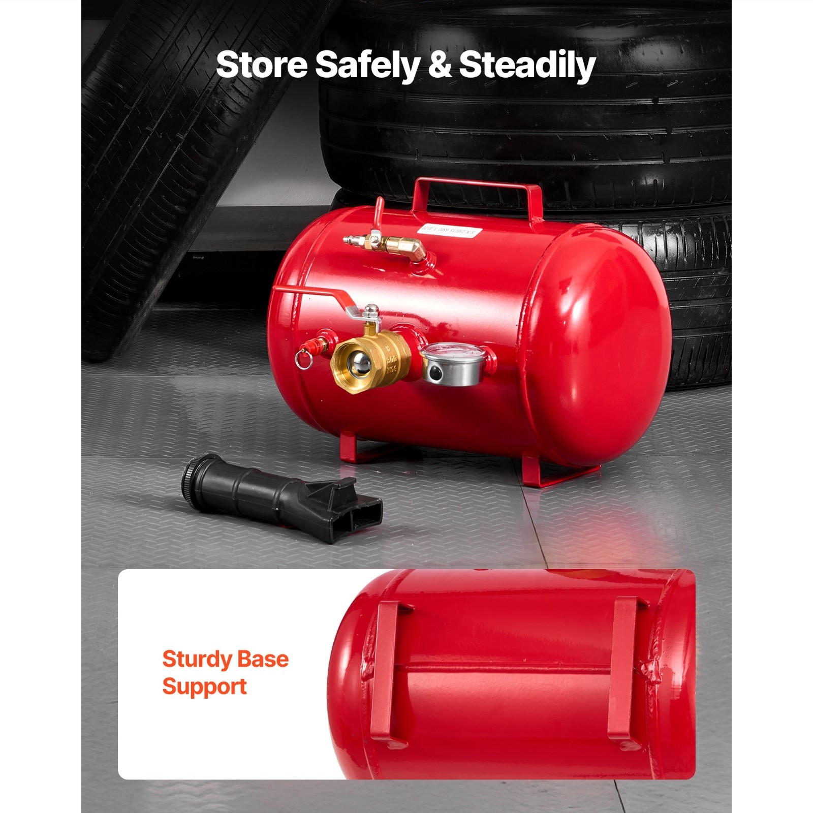 5 Gallon Air Tire Bead Seater, Heavy-Duty Tire Seating Tool, 87-116 PSI Operatin