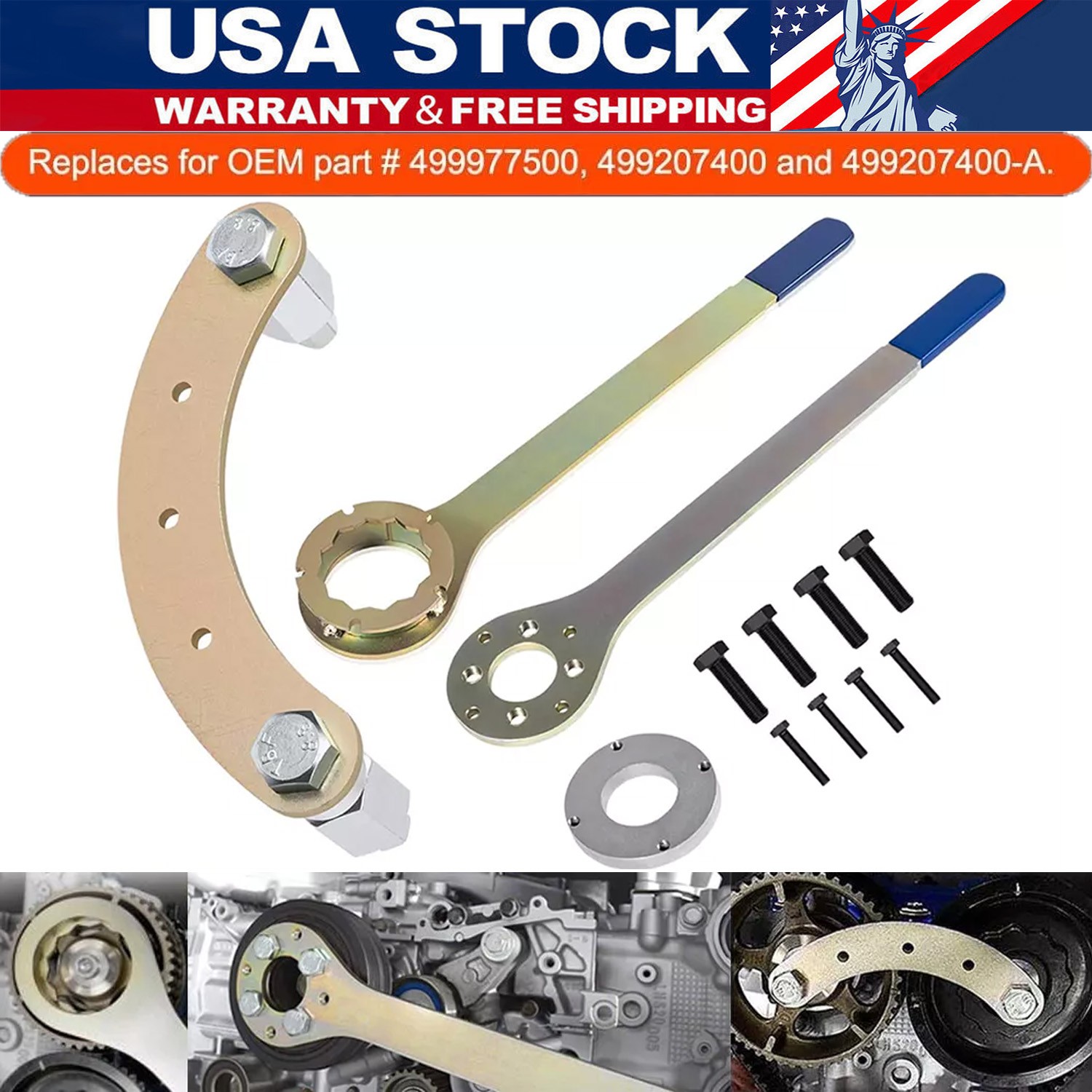 Intake/Exhaust Cam Sprocket Crank Pulley Wrench Gear Lock Tool for Subaru STD