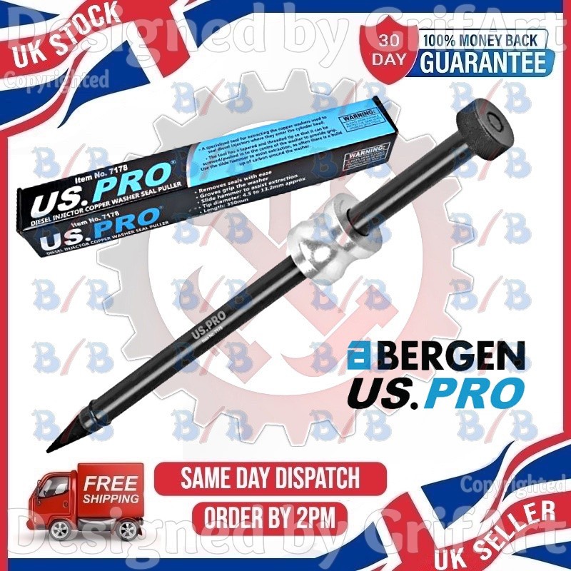 US PRO DIESEL FUEL INJECTOR SEAL PULLER EXTRACTOR REMOVER GASKET COPPER WASHER
