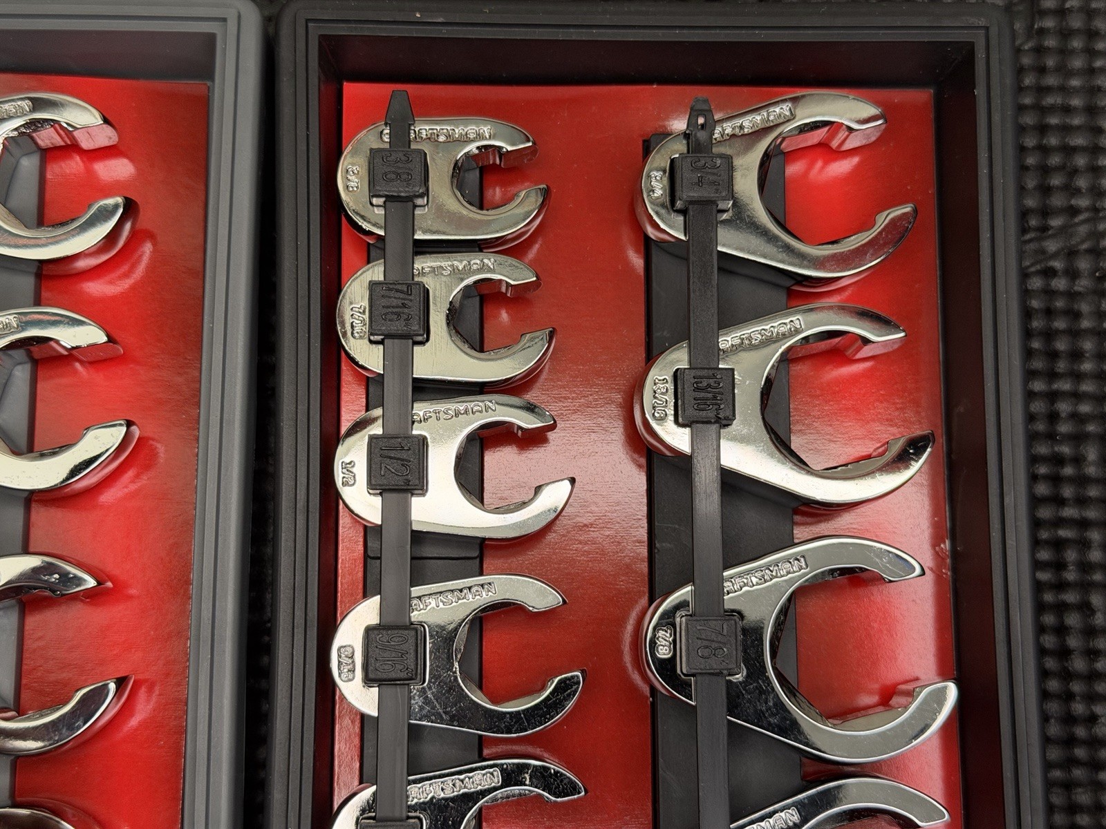 NOS Craftsman 20PC ⅜» Drive Metric/SAE Flare Nut Crowfoot Wrench Set – 42048