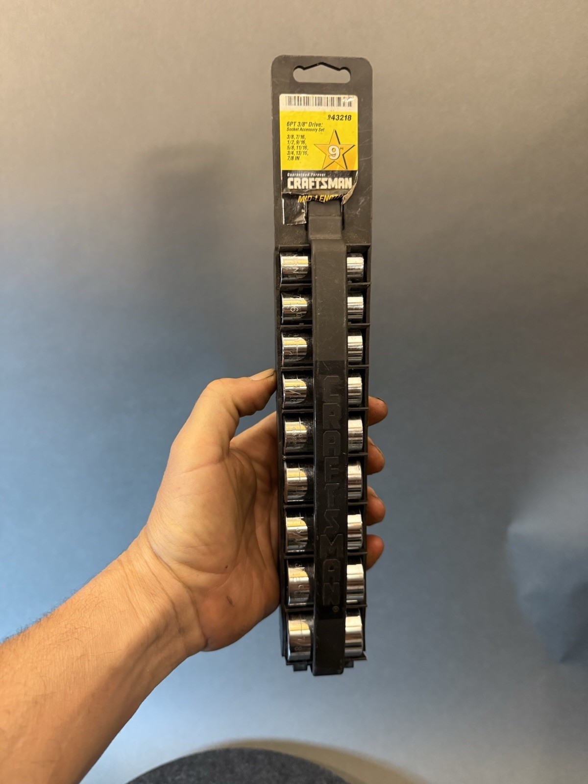 Sears Craftsman USA Rare SAE Midlength Socket Set 3/8” Drive 9-43218 GK