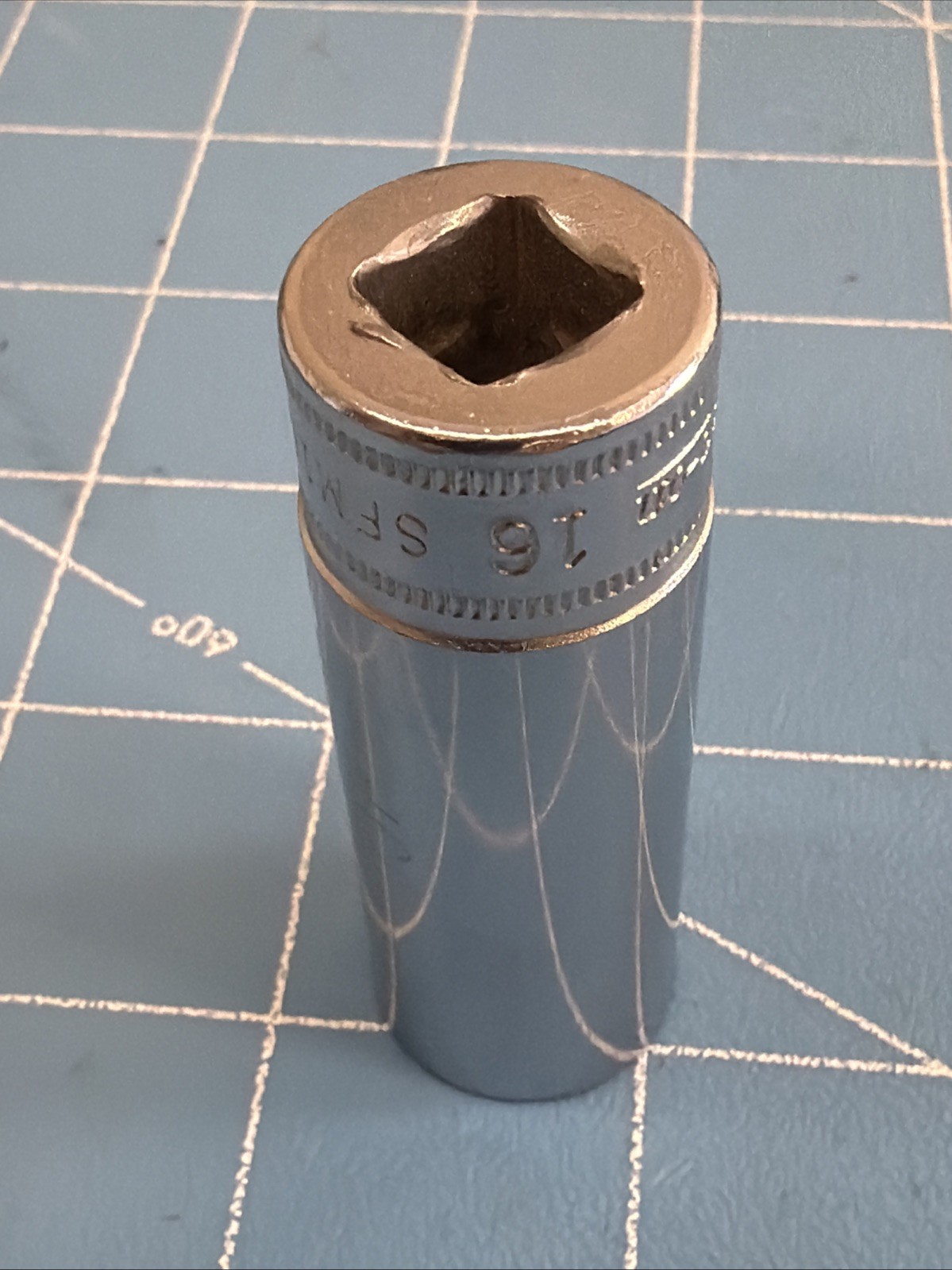 Snap-on Tools SFM16 3/8″ Drive 16mm Metric 12 Point Deep Chrome Socket – USA