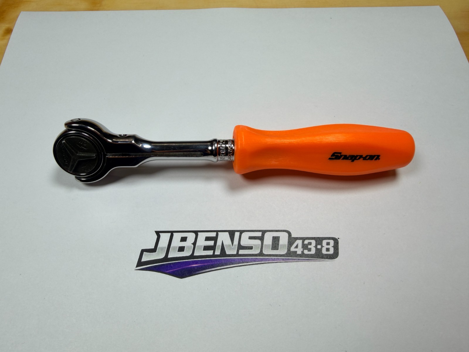 Snap-on Tools NEW ORANGE 1/4″ Hex Hard Grip Swivel Head Bit Ratchet THNFDM72O