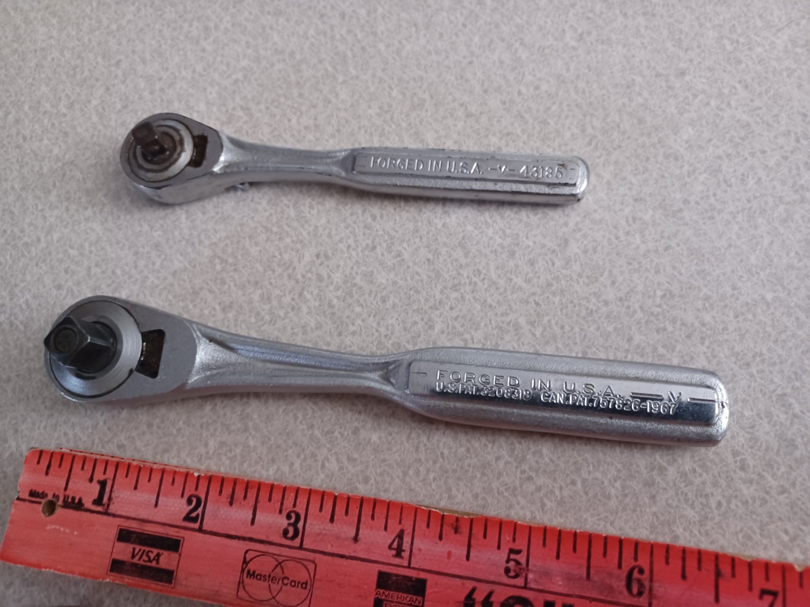 Vintage Craftsman USA 3 Piece Ratchet 1/4” 3/8” 1/2” Drive 44975 43185 oil port