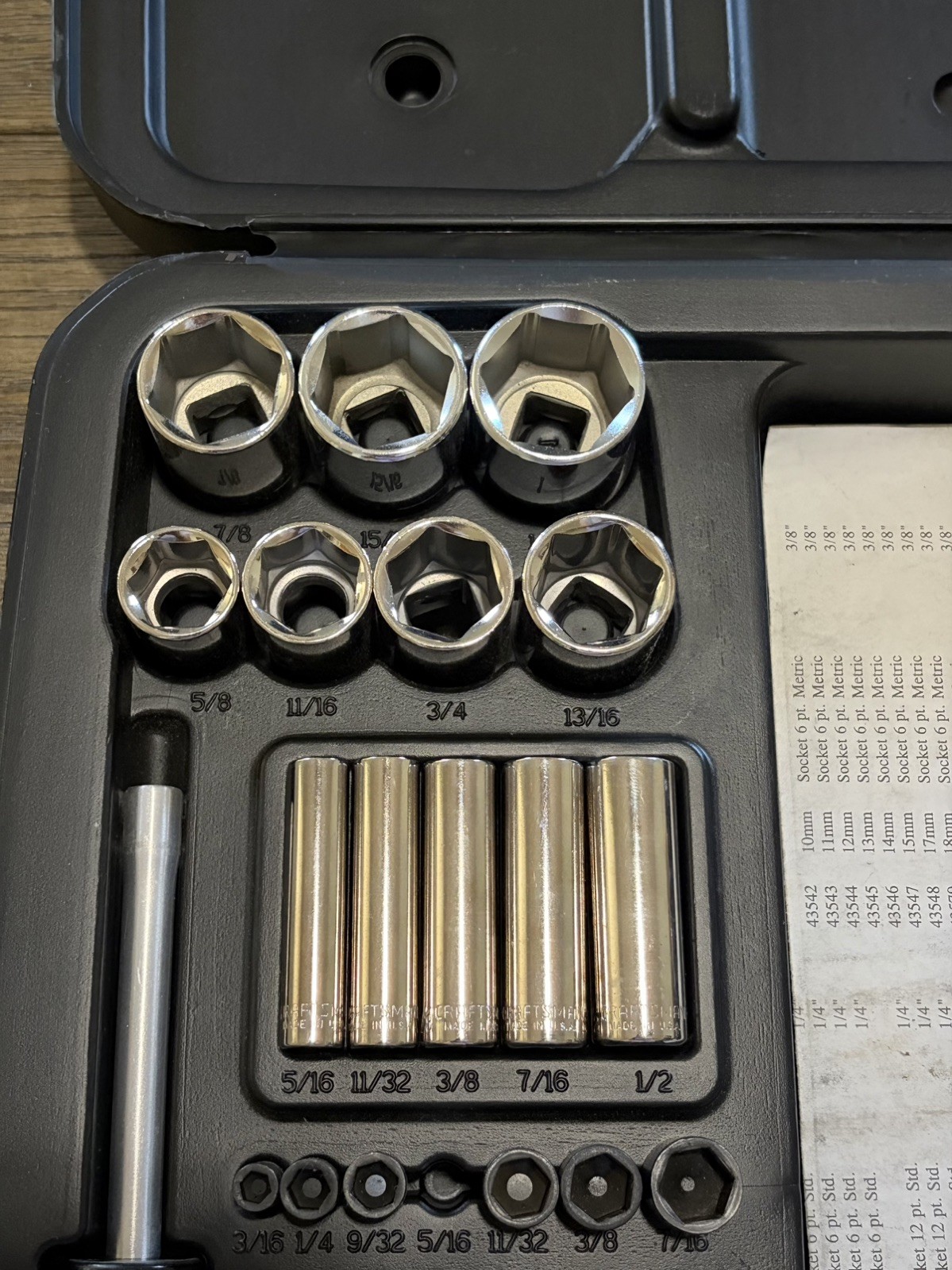 Craftsman 76 pc Mechanic Socket Ratchet Tool Metric Inch Set Case 33576 USA Made