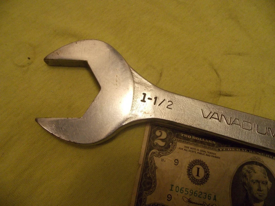 NEW Vanadium 1-1/2″ 4 Way Open End Angle Wrench AD-24 1-1/2 Inch V-Cut Chrome