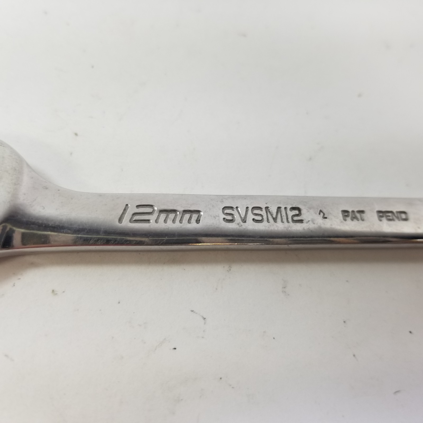 Snap On 12mm Metric SVSM12 Flank Drive Plus Four Way Angle Head Open End Wrench