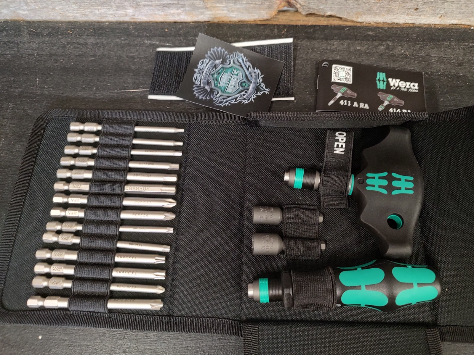 Wera 416 RA 816 r 1/4″ Drive 18pc Kraftform Bit set Pouch New