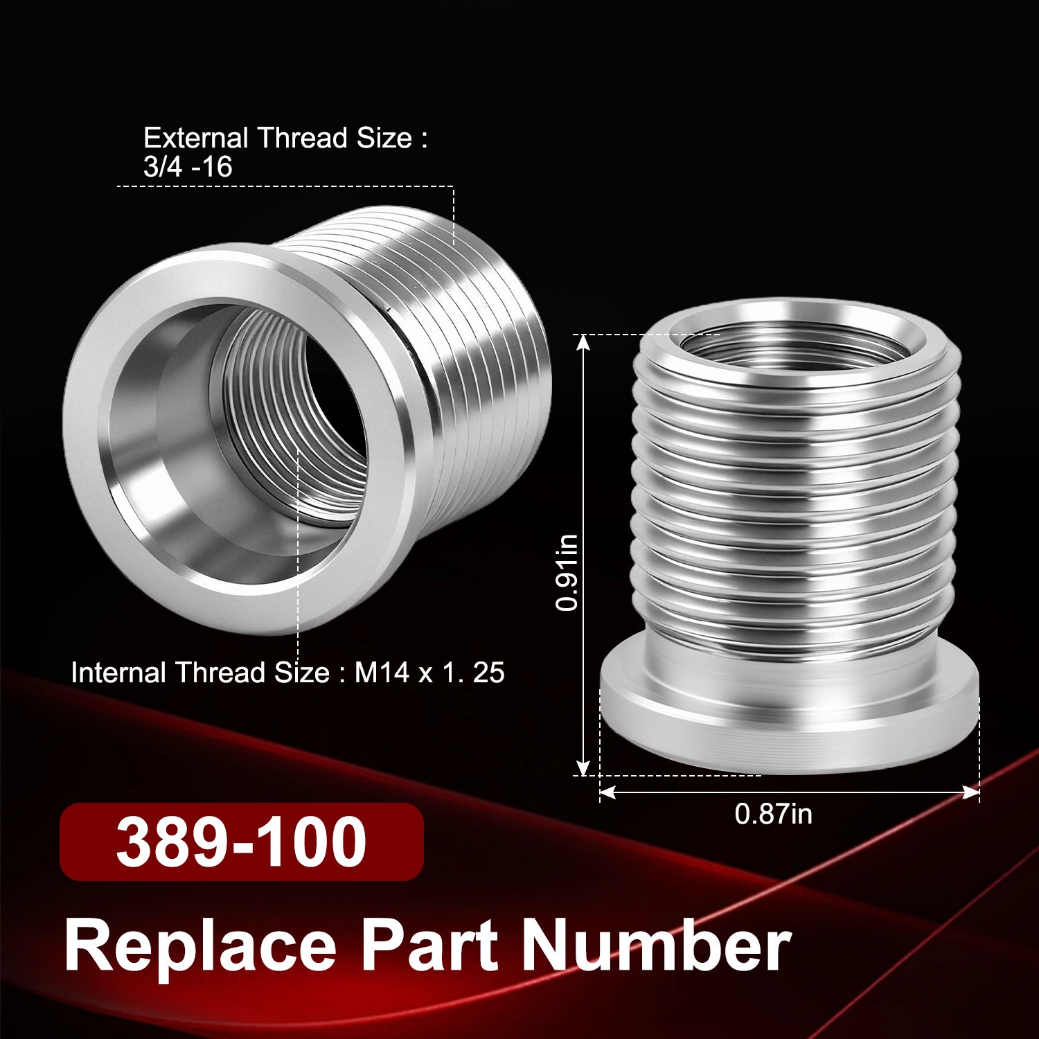 14mm 10x Spark Plug Port Insert for Ford 4. 6L 5. 4L 6. 8 V-10 Triton 389-100