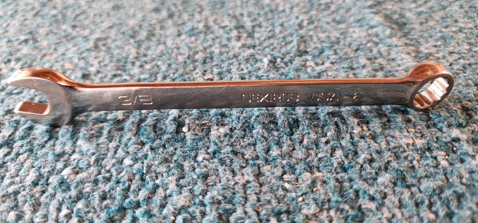 Snap-on USA, 3/8″, 12-Pt. Short Length Chrome Combo Wrench OEX120B! Grind Marks.