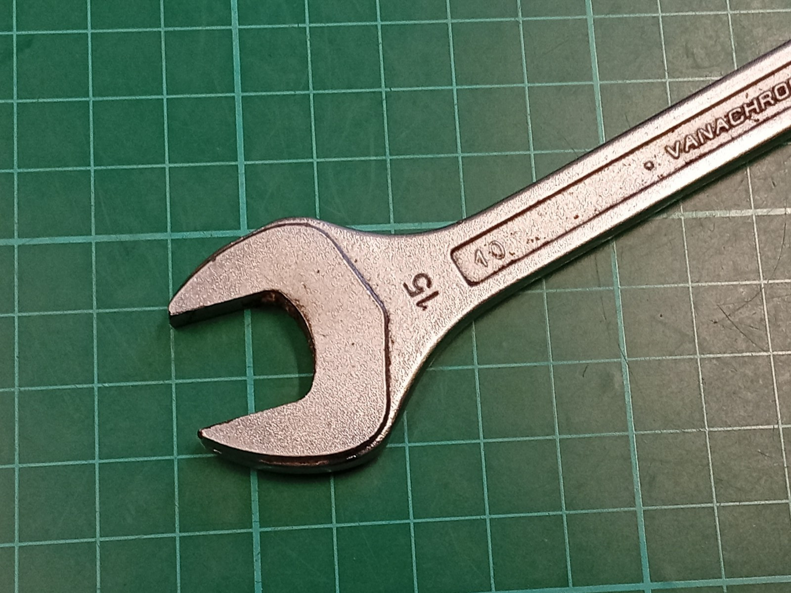 Facom No44, 14mm x 15mm, Vanachrome, Open Ended Spanner, Made In France