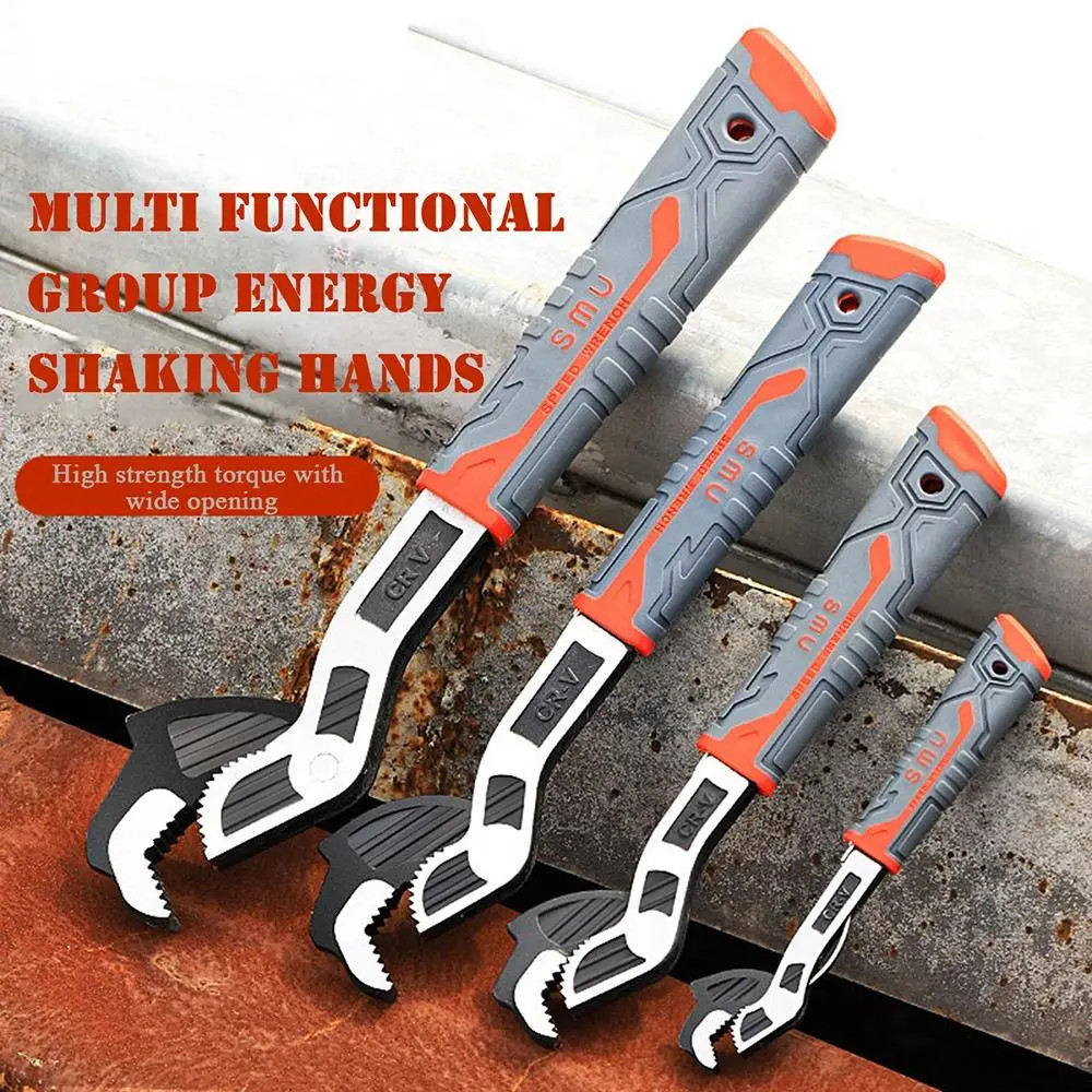 Multifunctional Self Locking Pipe Wrench Universal Car Bike Plumbing Repair Tool