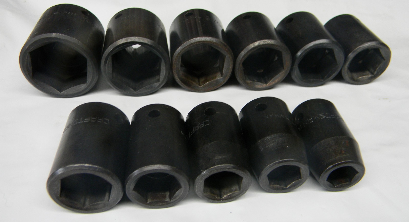 CRAFTSMAN 1/2″ DR 11PC SHALLOW SAE 6PT IMPACT SOCKET SET 7/16″-1-1/16″ TAIWAN