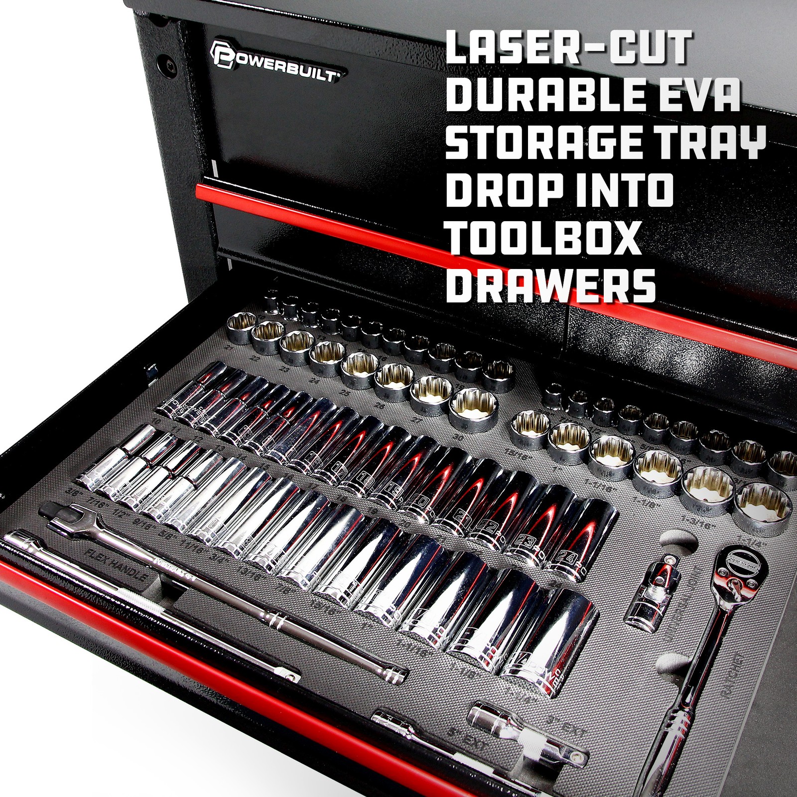 Powerbuilt 69 Piece Pro Tech 1/2 Inch Drive SAE and Metric Socket Set – 949006