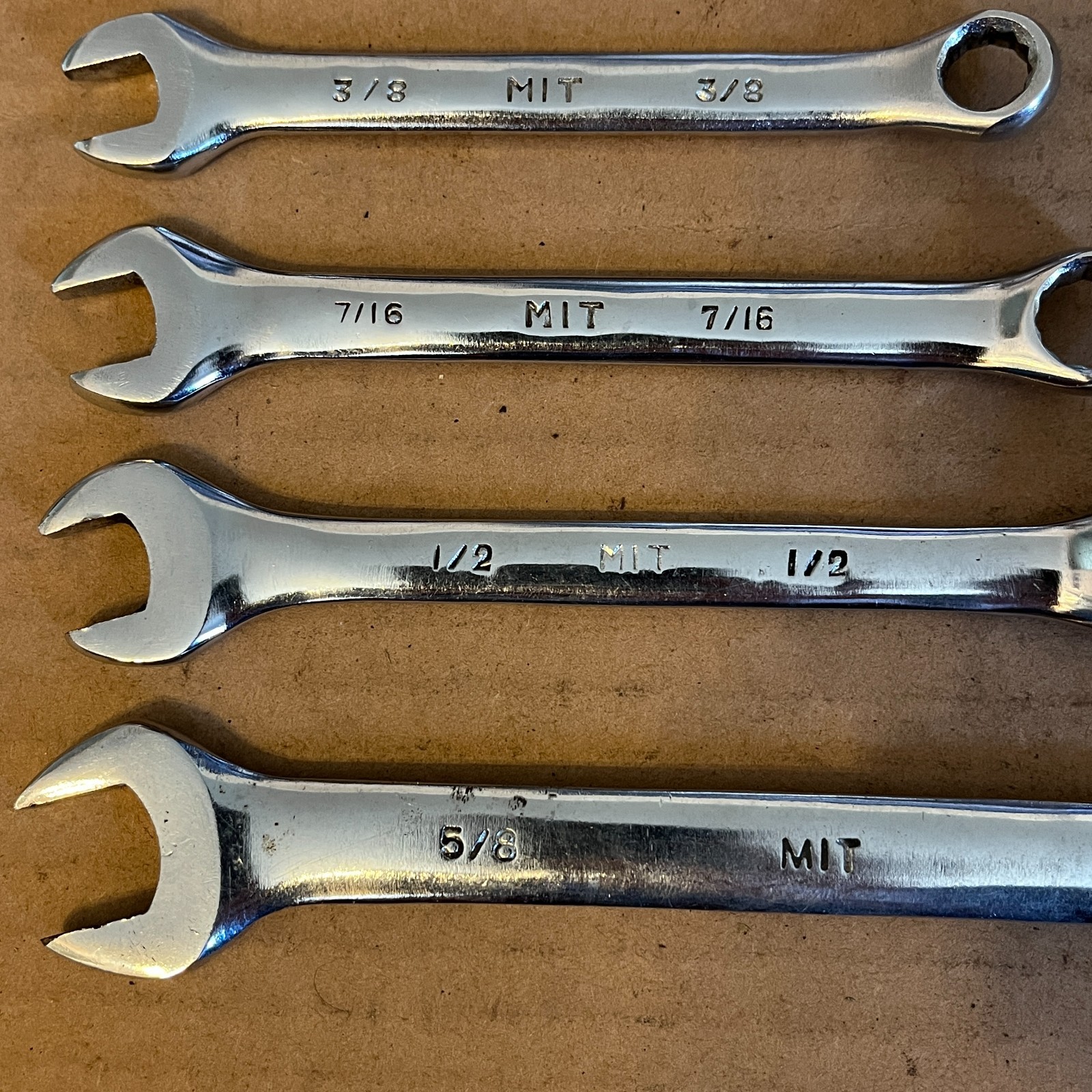 MIT Combination Wrench 4 pc Set 3/8″ – 5/8″ SAE Tool Set 12 pt