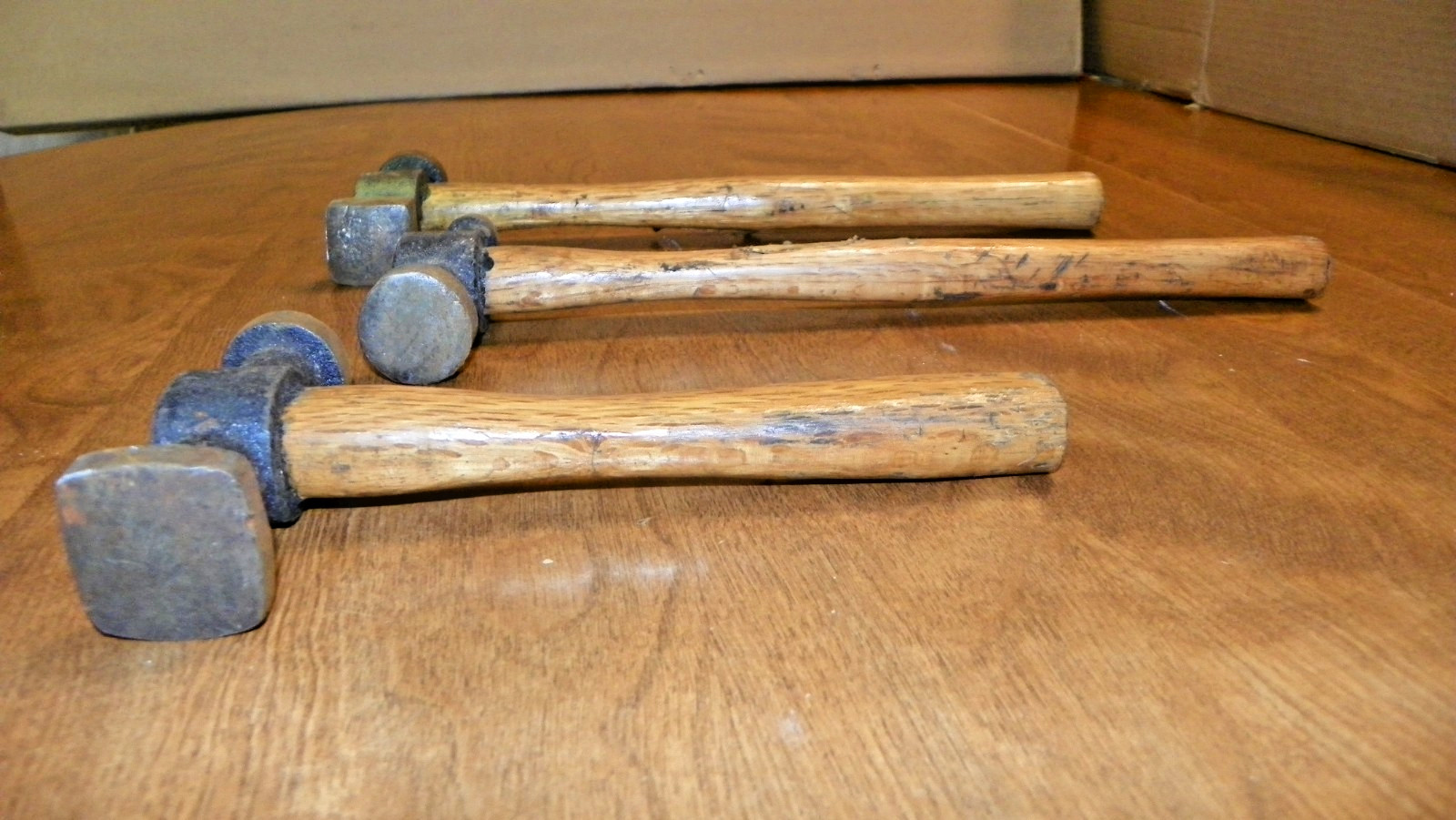 lot of 3 unmarked auto body hammers