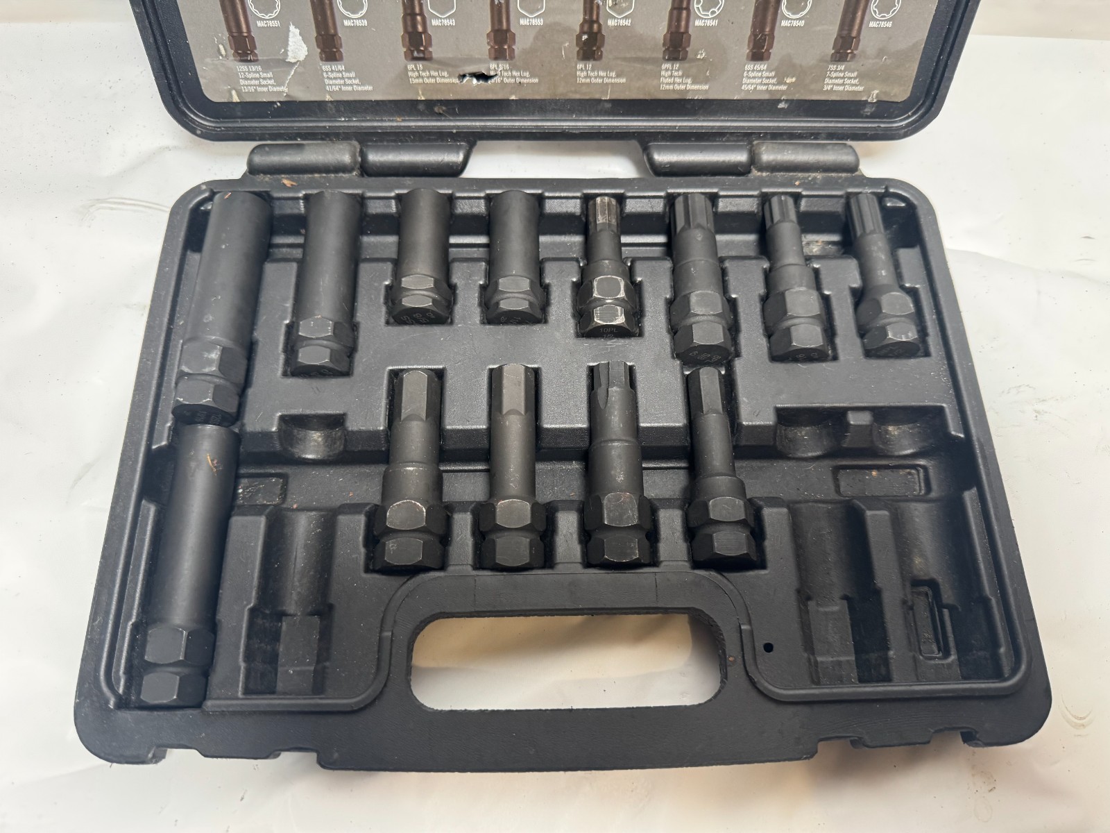 MAC Tools MAC78537 Locking Lug Nut Removal Master Key With Case INCOMPLETE SET
