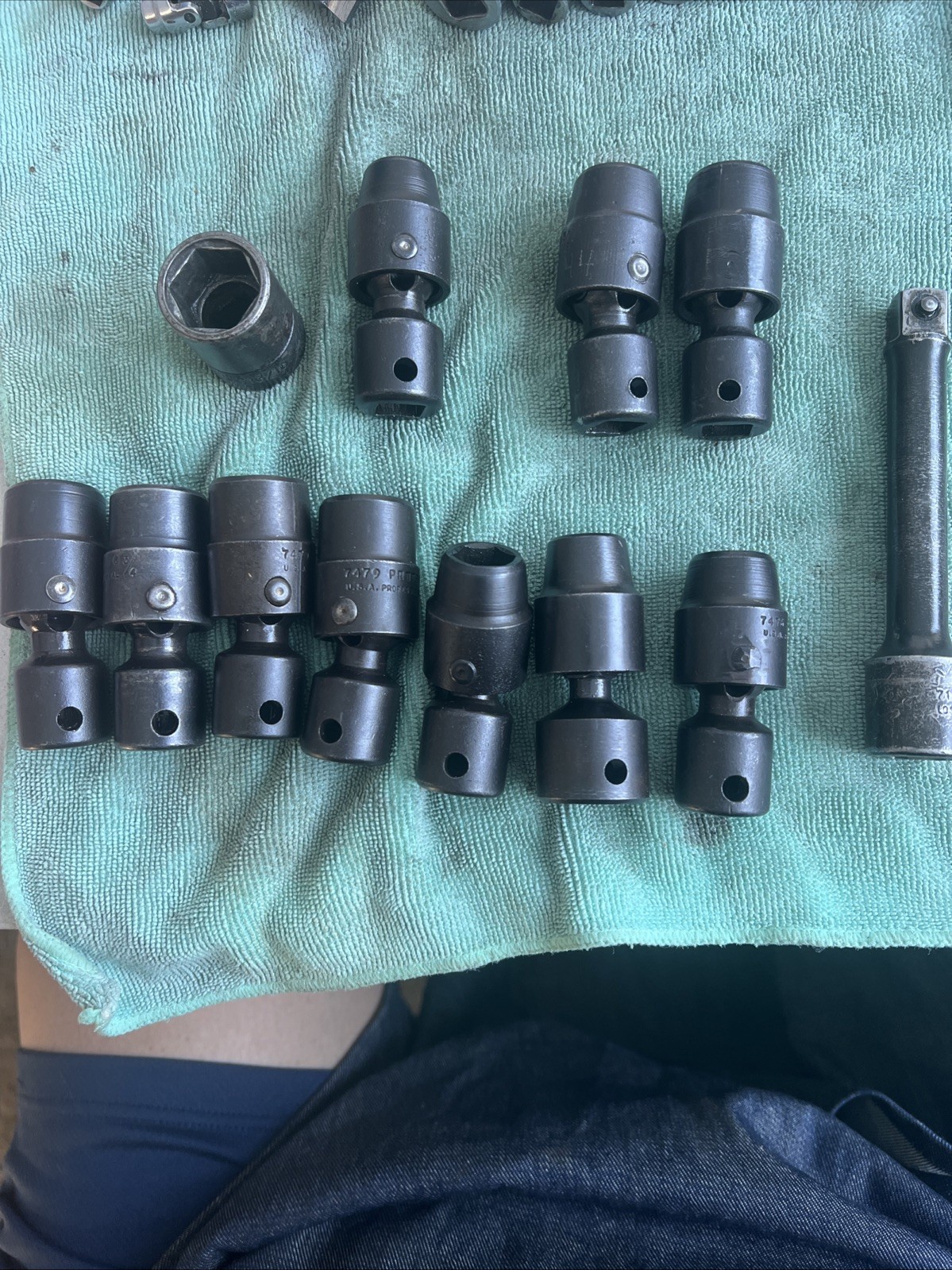 Vintage PROTO USA 1/2” Drive Mixed IMPACT Swivel Socket (12 Pieces) See Photos